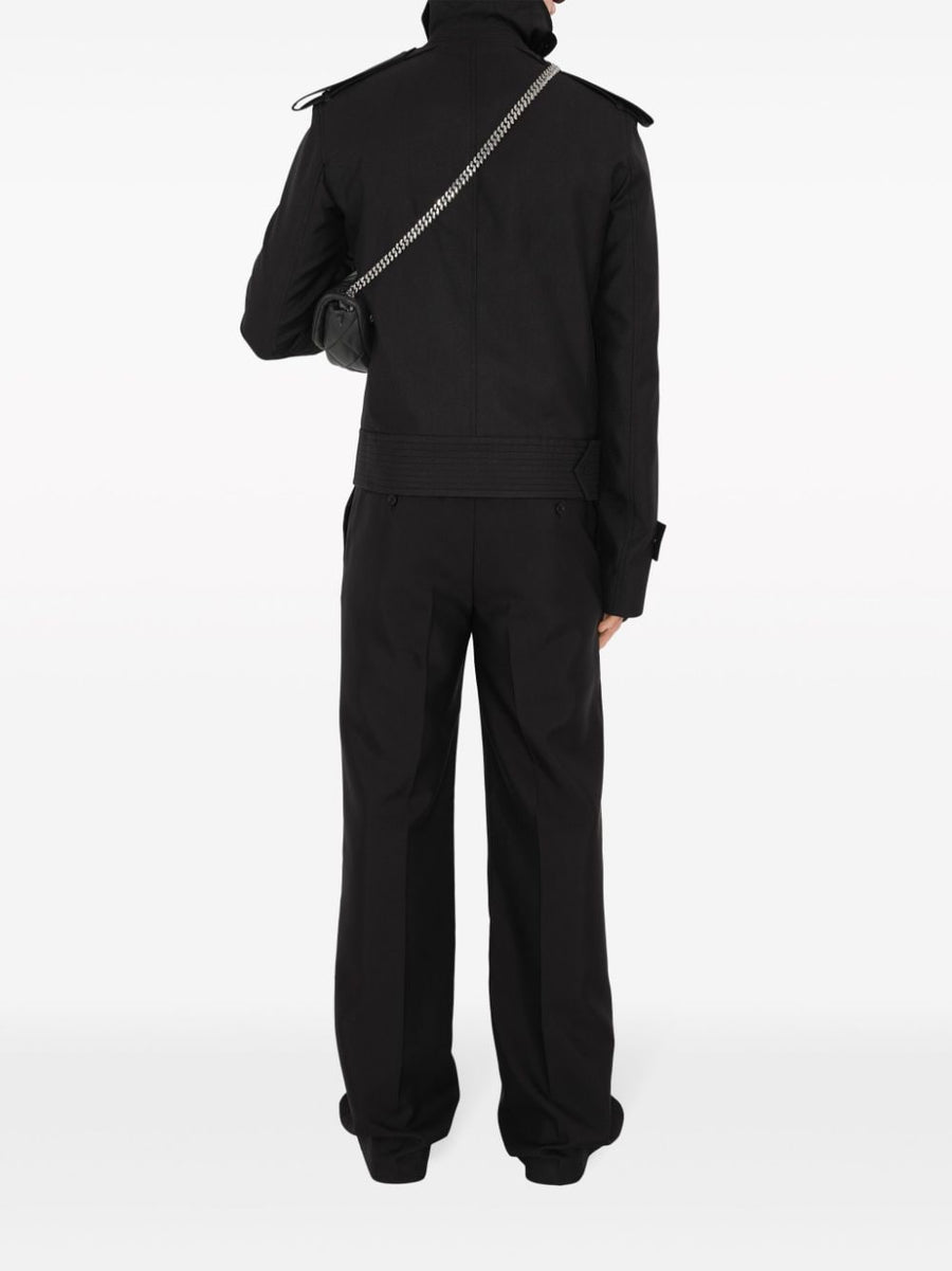 Burberry Tailored Trousers For Men Premium Wool Silk Blend Refined Black Heritage Craftsmanship