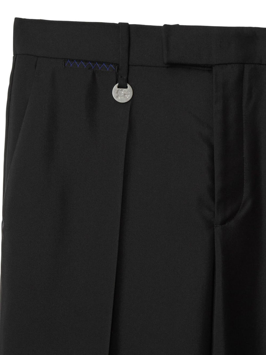 Burberry Tailored Trousers For Men Premium Wool Silk Blend Refined Black Heritage Craftsmanship