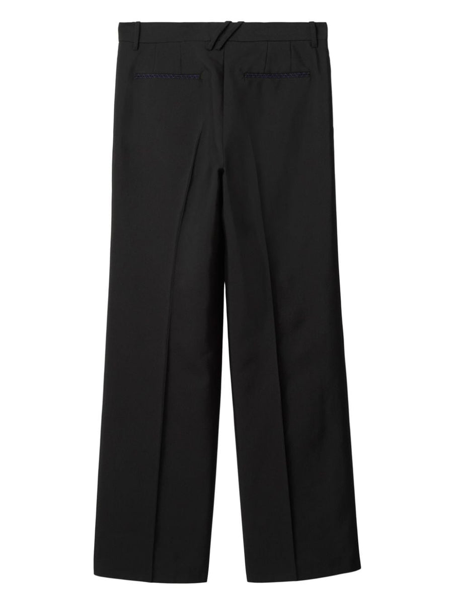Burberry Tailored Trousers For Men Premium Wool Silk Blend Refined Black Heritage Craftsmanship