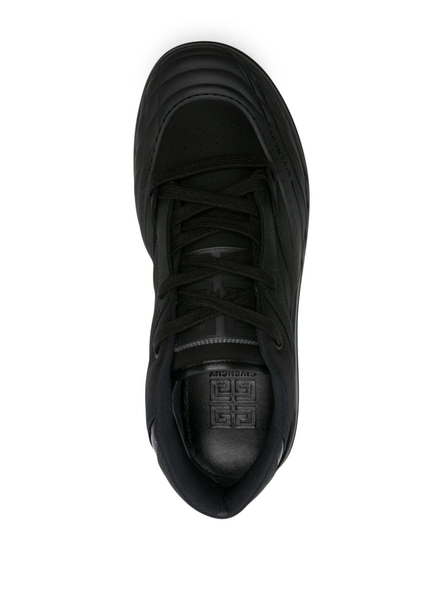 Givenchy 4G Applique Tonal Sneakers For Men Debossed Stripes Logo Premium Leather