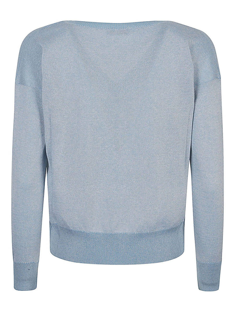 Base Cotton blend v-neck sweater