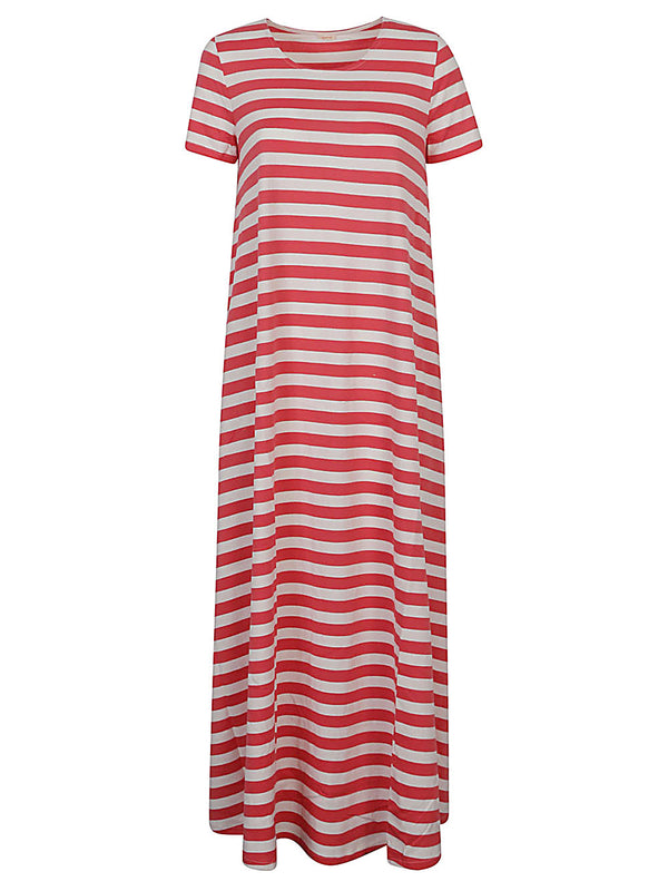 Apuntob Striped cotton long dress