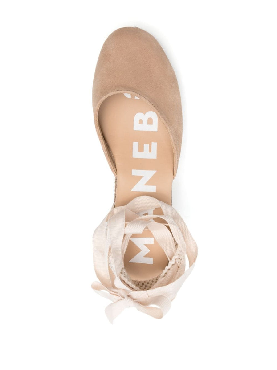 Manebí Hamptons Suede Wedge Espadrille For Women Refined Low Wedge Silhouette With Interwoven Detail
