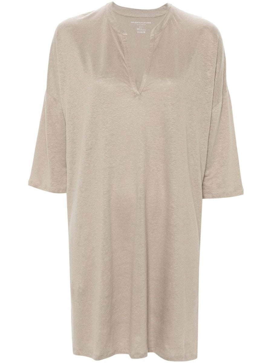 Majestic Conscious Linen Blend Tunic Dress For Eco Conscious Women Breathable And Versatile