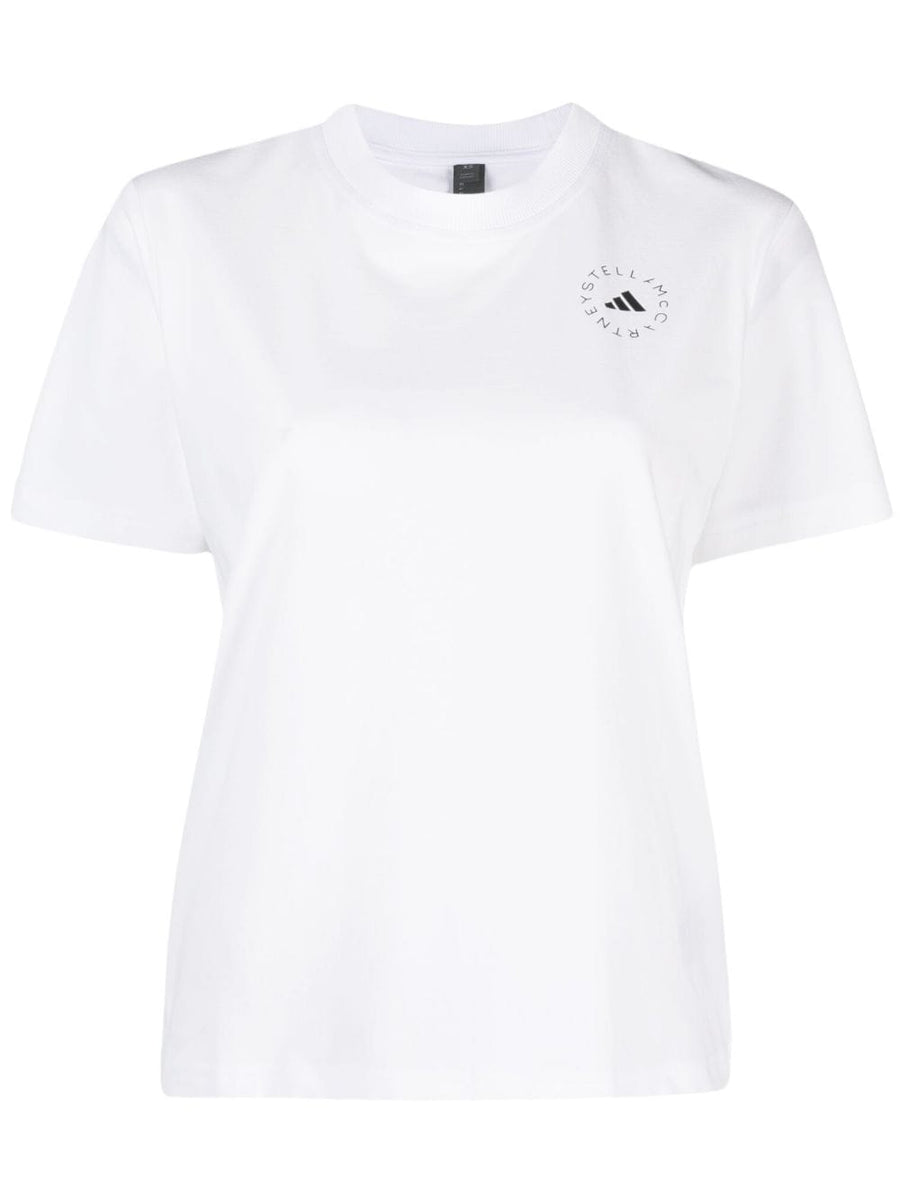 Adidas By Stella McCartney Logo Sporty T Shirt Women Athleisure Eco Friendly Sustainable Fabric Blend