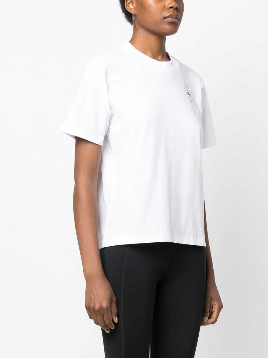 Adidas By Stella McCartney Logo Sporty T Shirt Women Athleisure Eco Friendly Sustainable Fabric Blend
