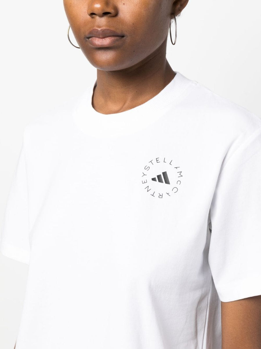 Adidas By Stella McCartney Logo Sporty T Shirt Women Athleisure Eco Friendly Sustainable Fabric Blend
