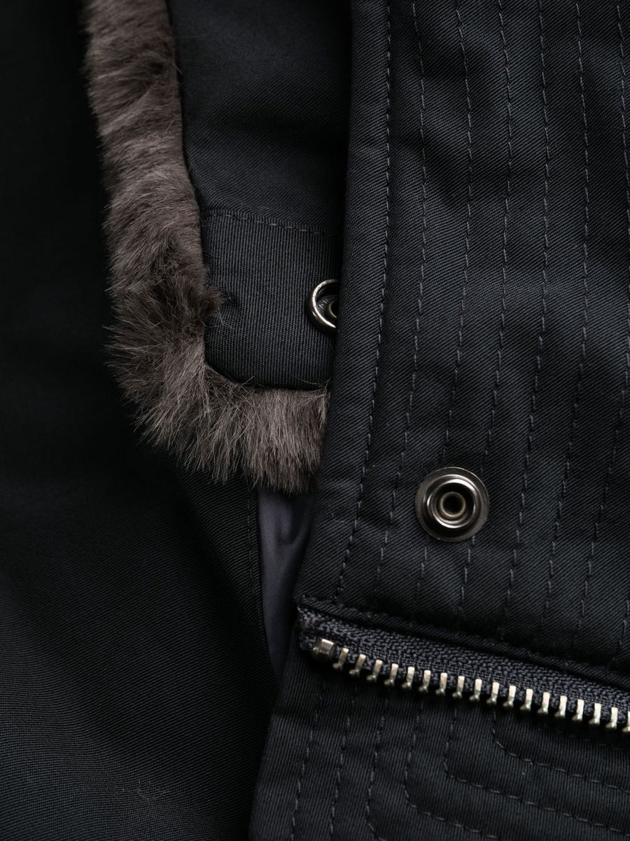 Woolrich Boulder Parka Coat For Women Down Insulated Navy With Classic Hood And Front Zip Warmth