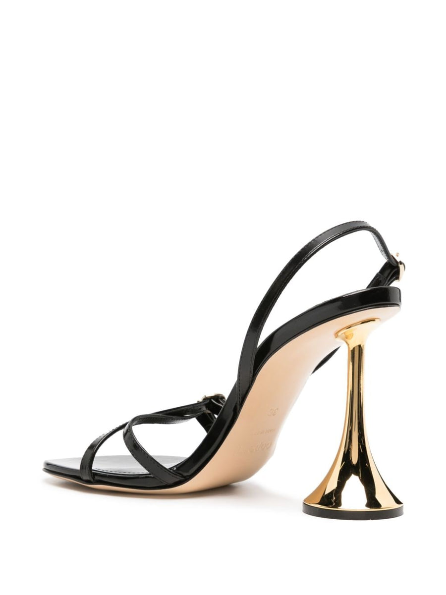 Coperni Orchestra Sandals For Women Open Toe Buckled Sculpted Heel Luxurious Calf Leather