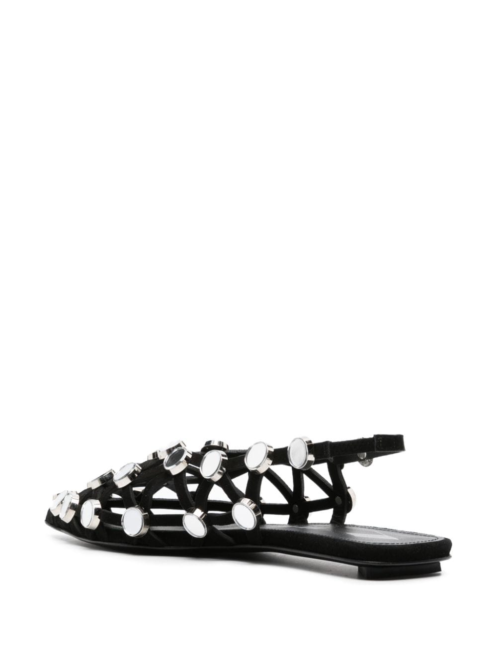 The Attico ''Grid'' Black Ballerina