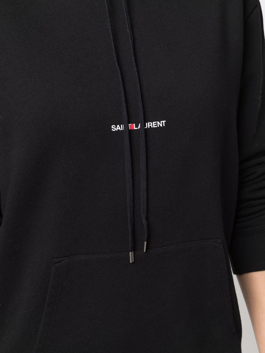 Saint Laurent Logo Print Hoodie for Women Premium Luxury Cotton Comfort Front Pocket