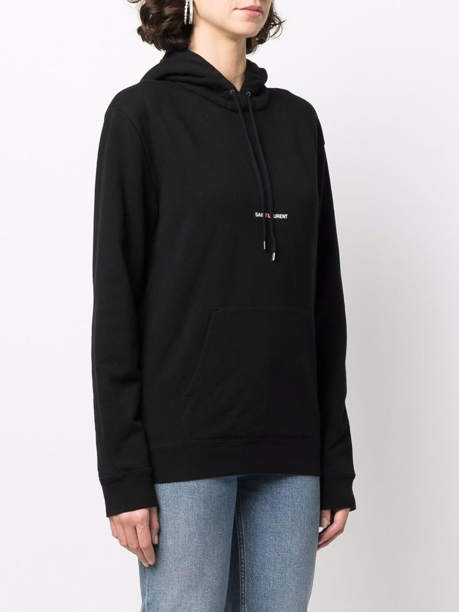 Saint Laurent Logo Print Hoodie for Women Premium Luxury Cotton Comfort Front Pocket