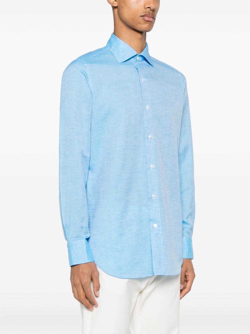 Finamore 1925 Napoli Cotton and linen blend shirt