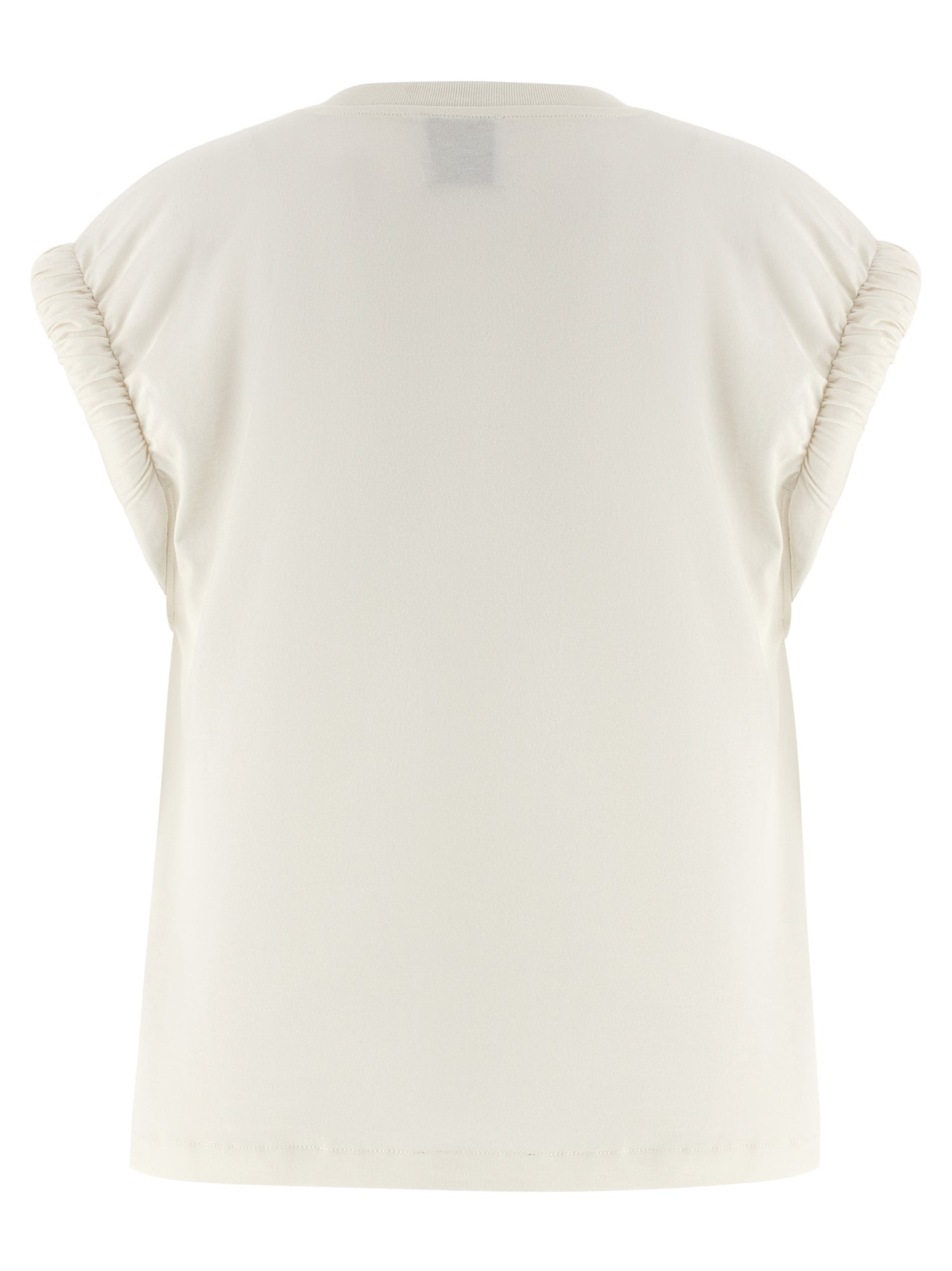 Nude Curled Sleeve T-shirt