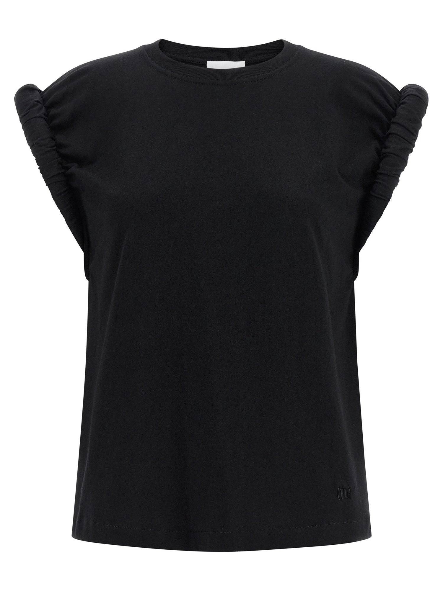 Nude Curled Sleeve T-shirt