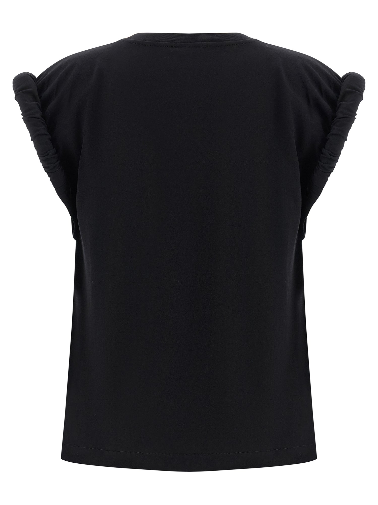 Nude Curled Sleeve T-shirt