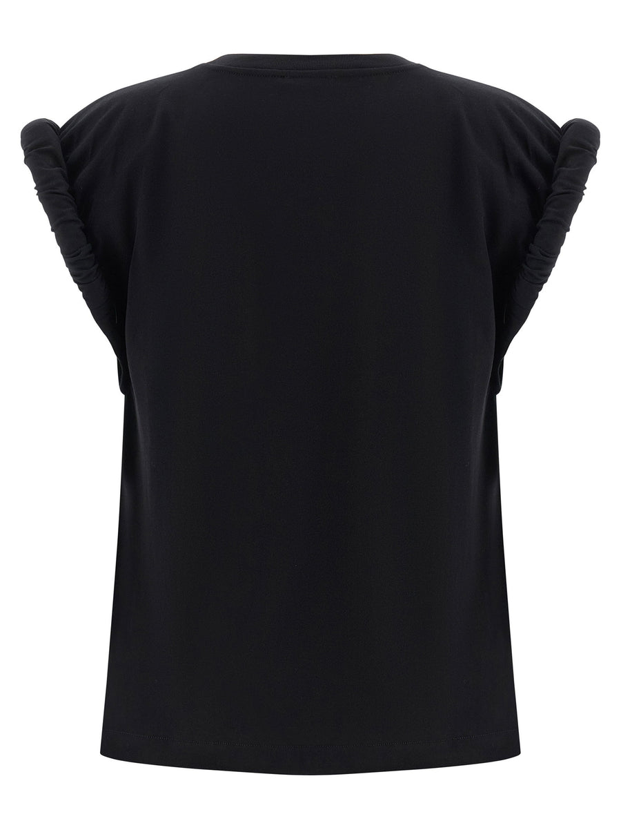 Nude Curled Sleeve T-shirt