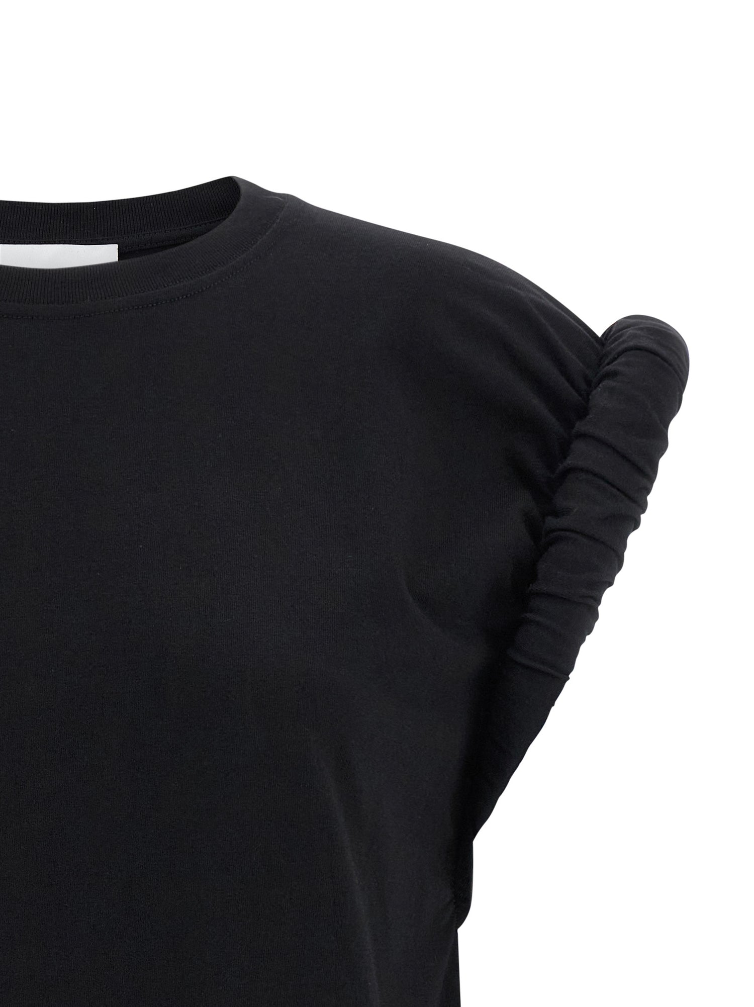Nude Curled Sleeve T-shirt