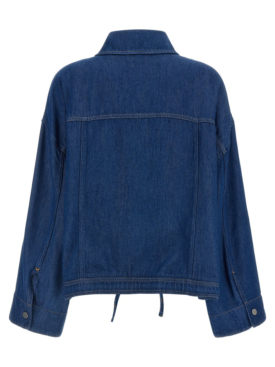 Nude Blake 100 Percent Tencel Denim Jacket For Women Breathable Longline With Shirt Collar Front Zip