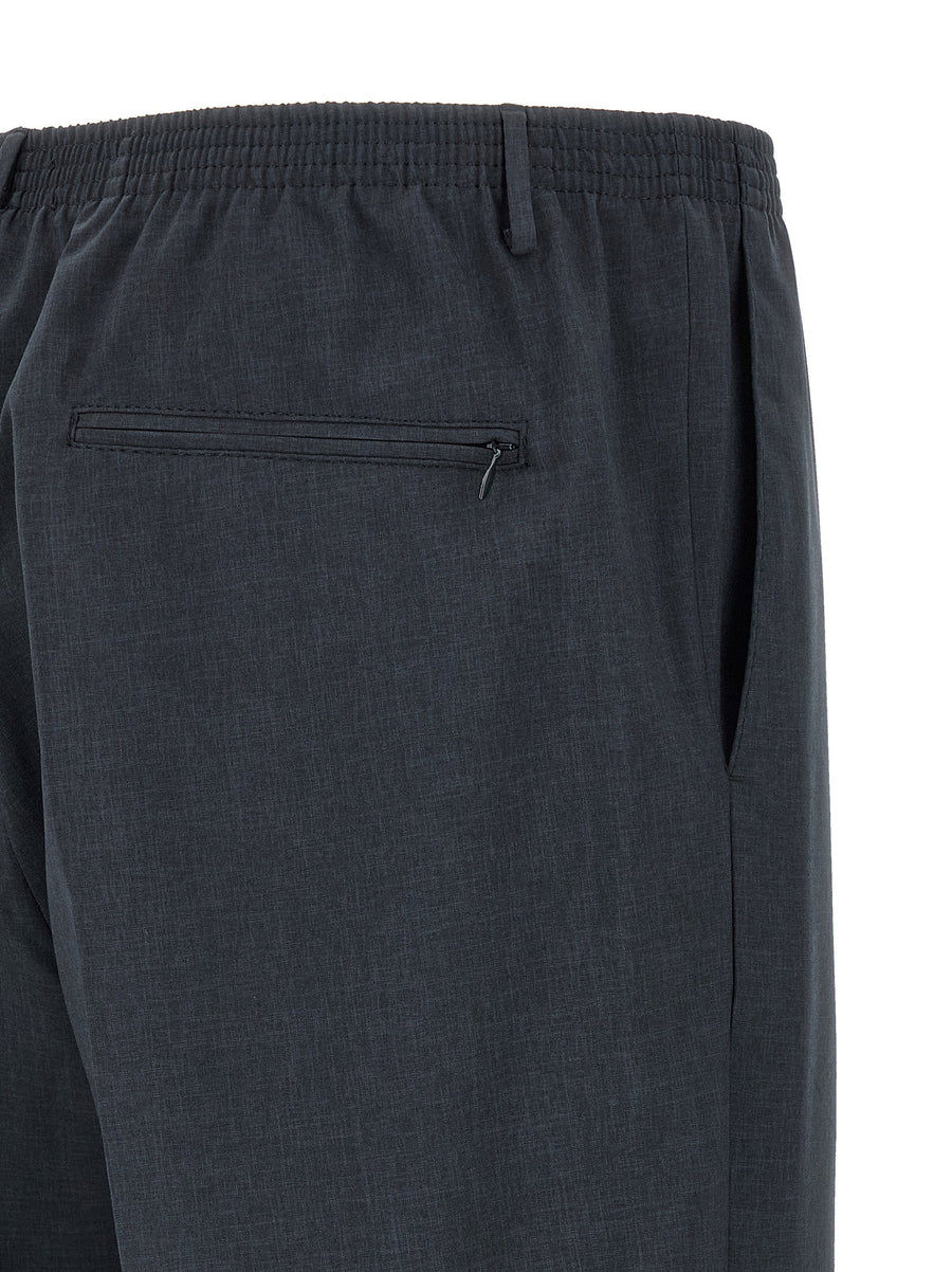 Cellar Door Alfonso Pants Lightweight Black Men Trousers With Elastic Waistband For Smart Casual Versatility