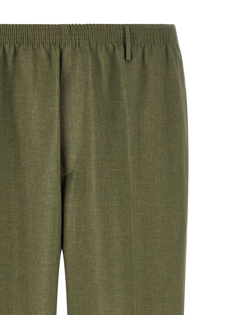 Cellar Door Alfonso Bl Green Lightweight Polyester Trousers For Women