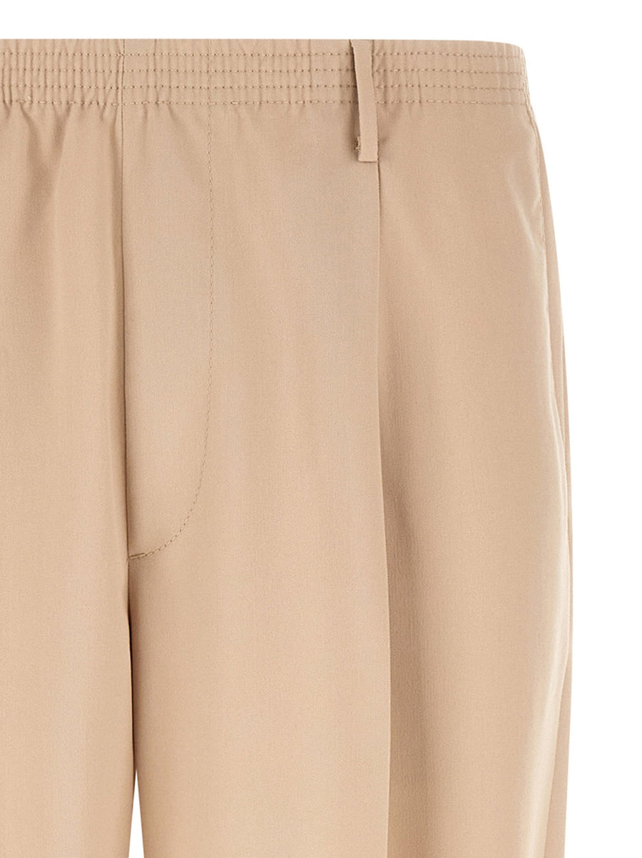 Ezio Pants By Cellar Door For Women Beige Viscose Blend With Stretch Versatile Smart Casual Office Ready
