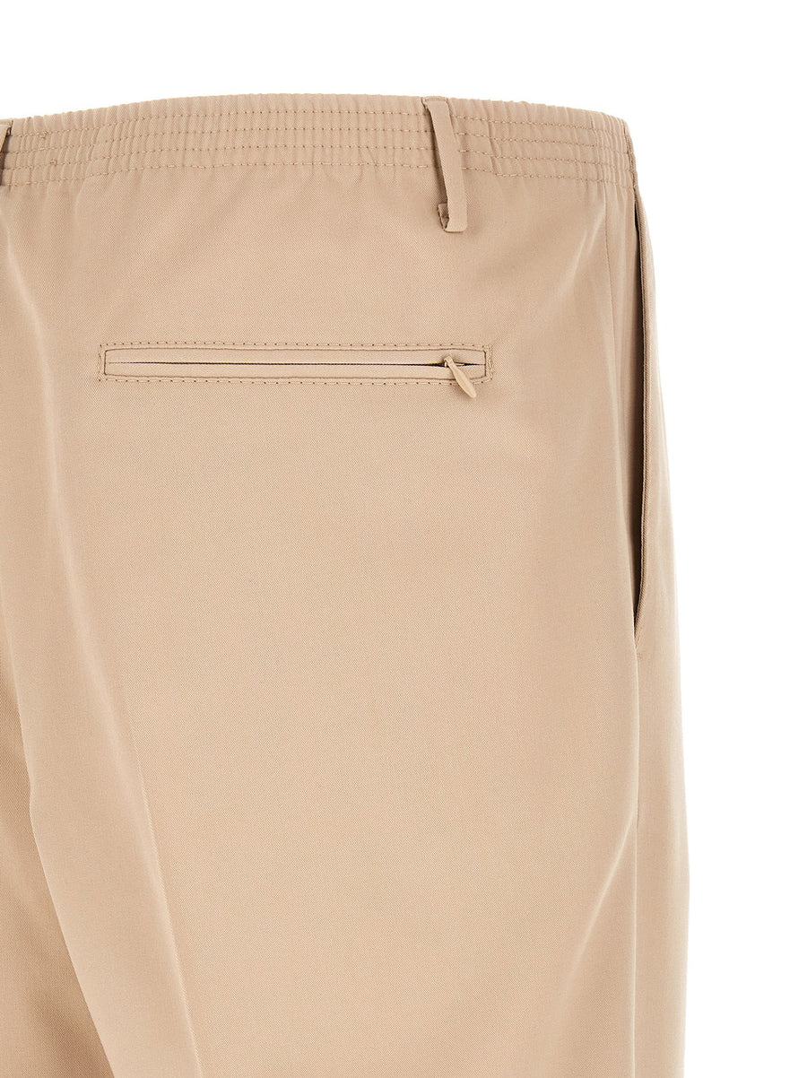 Ezio Pants By Cellar Door For Women Beige Viscose Blend With Stretch Versatile Smart Casual Office Ready