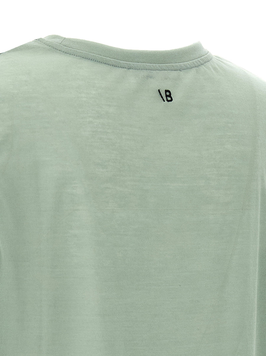 Victoria Beckham Logo Embroidery Top Luxurious Semi Transparent Crepe For Women Everyday Wear