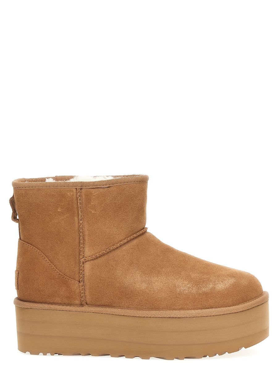 UGG Classic Mini Platform Ankle Boots For Women Plush Lining Lightweight EVA Platform