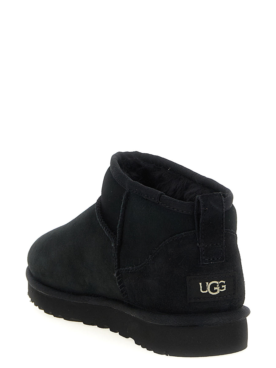 UGG Classic Ultra Mini Ankle Boots For Men Water Repellent Twinface Suede Plush Lining
