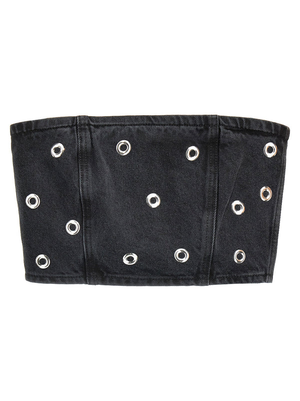 Rotate Birger Christensen Studded Denim Top