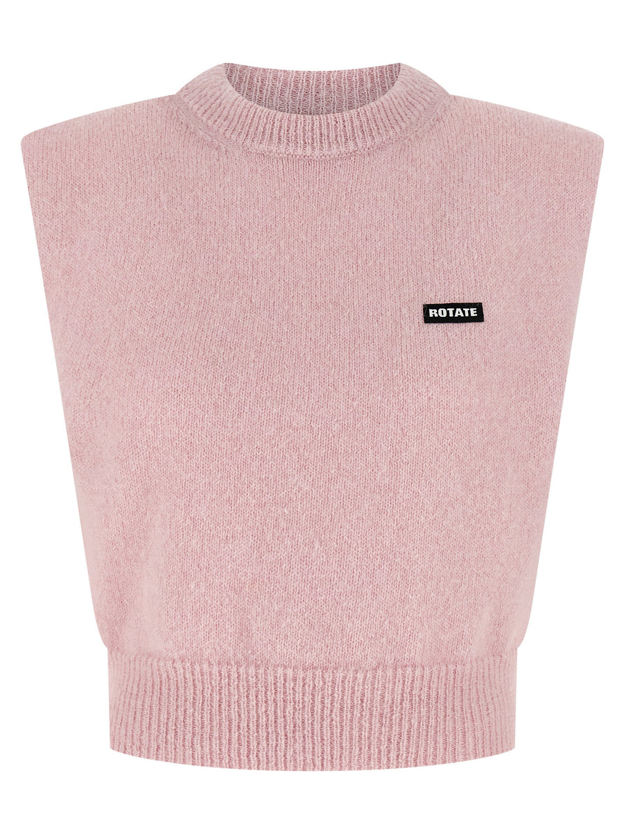 Rotate Birger Christensen Knit Cropped Vest