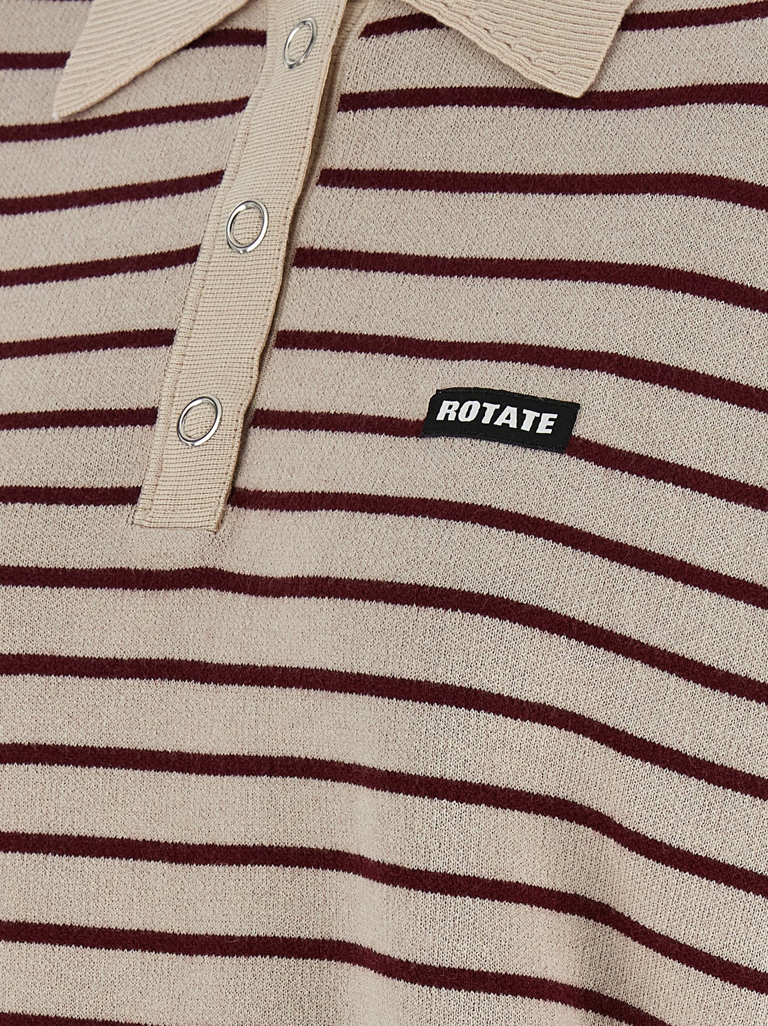 Rotate Birger Christensen Slinky Knit Polo Shirt