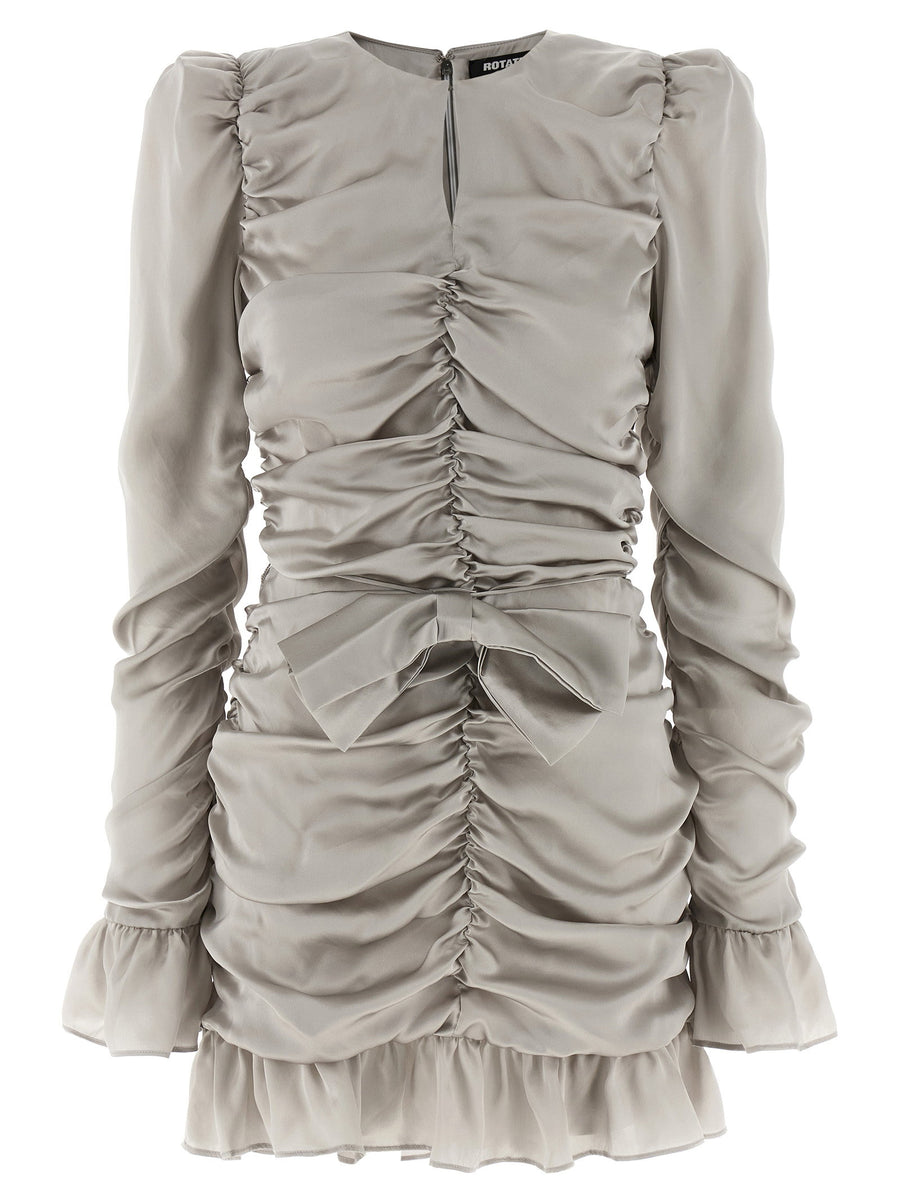 Rotate Birger Christensen Ls Mini Bow Dress