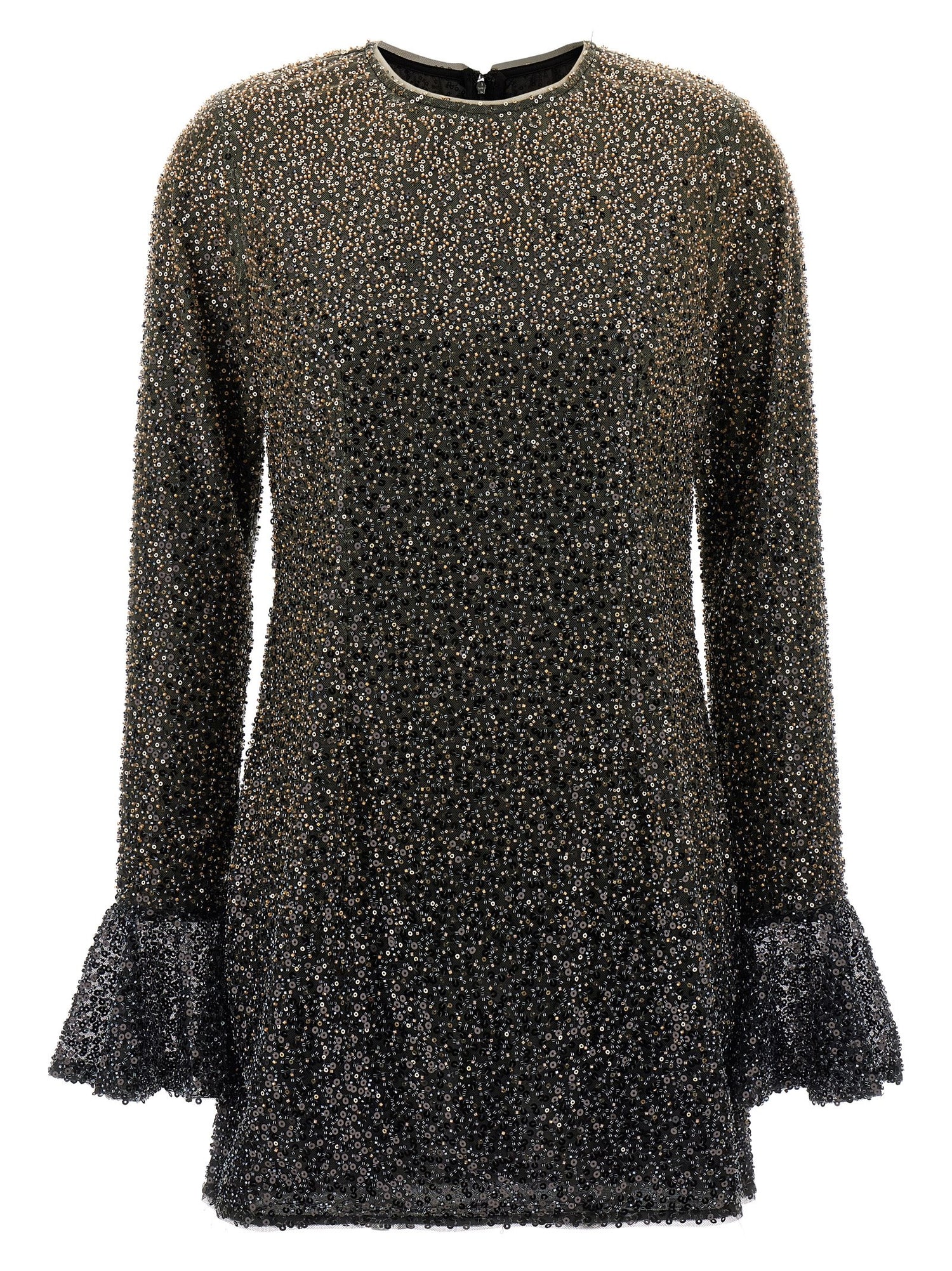 Rotate Birger Christensen Beaded Ls Mini Dress