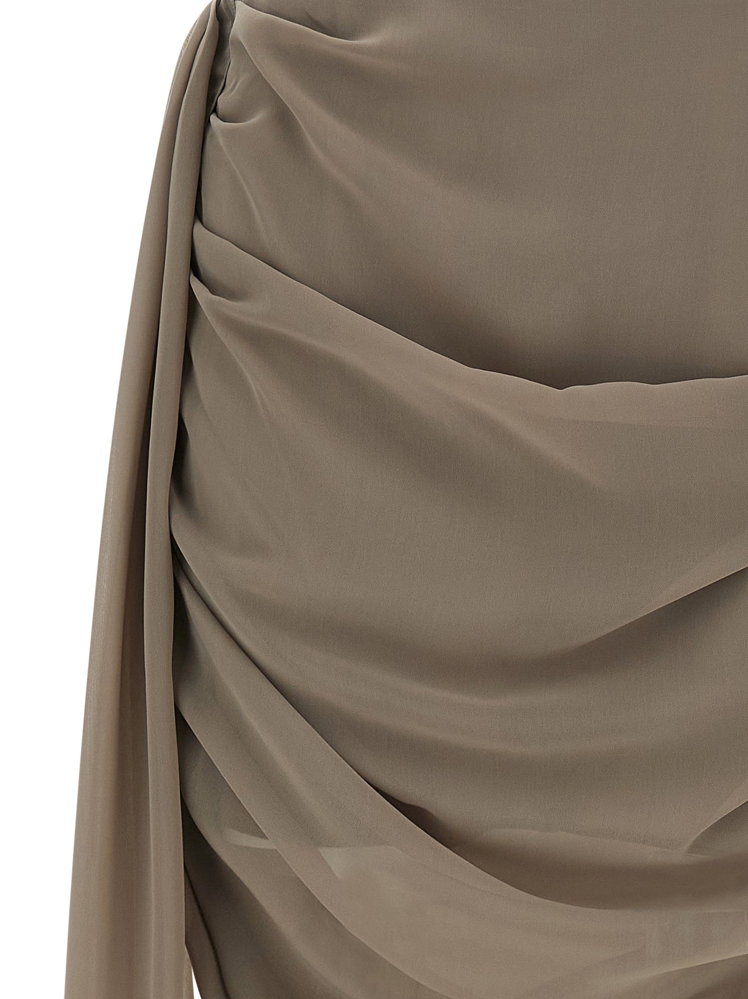 Rotate Birger Christensen Chiffon Draped Mini Skirt