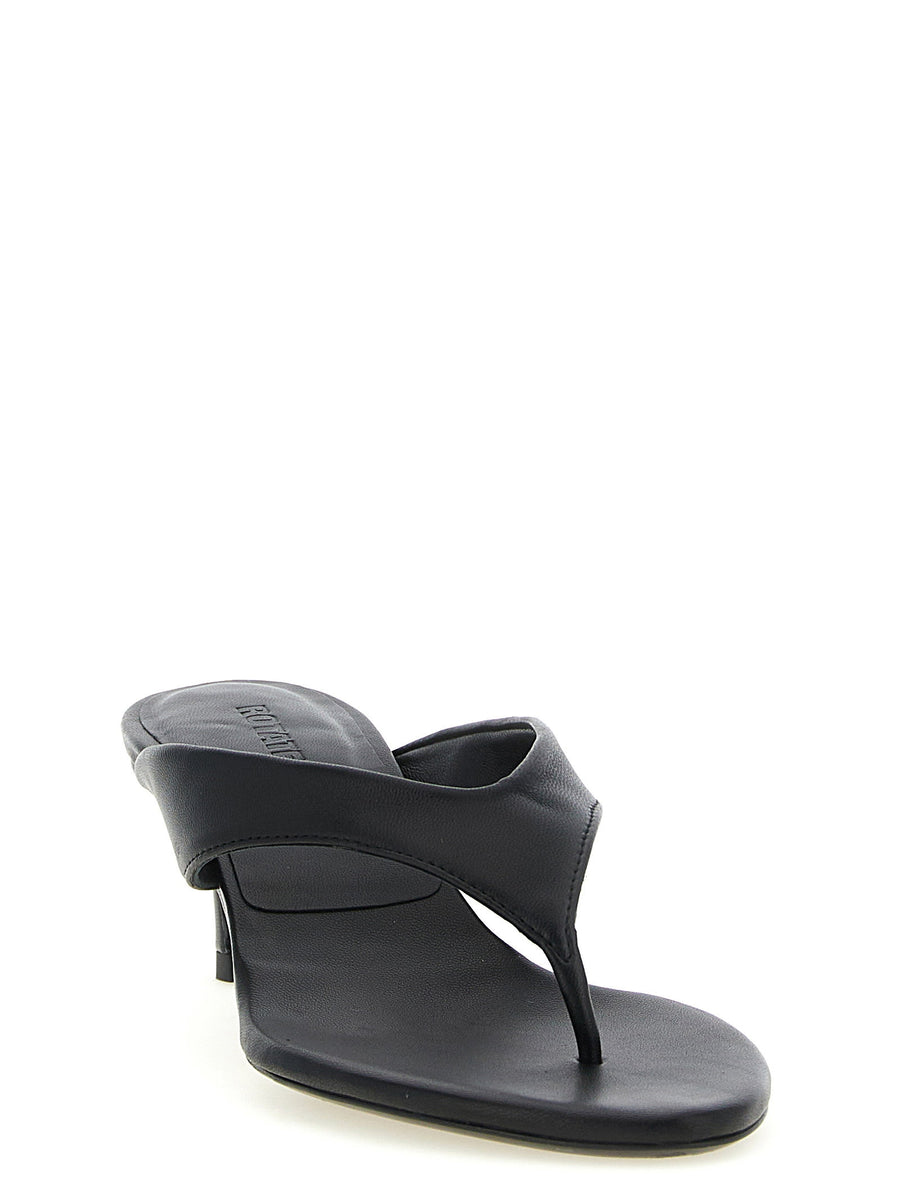 Rotate Birger Christensen Leather Mules For Women Calfskin Kitten Heel Elevation Day To Night Chic