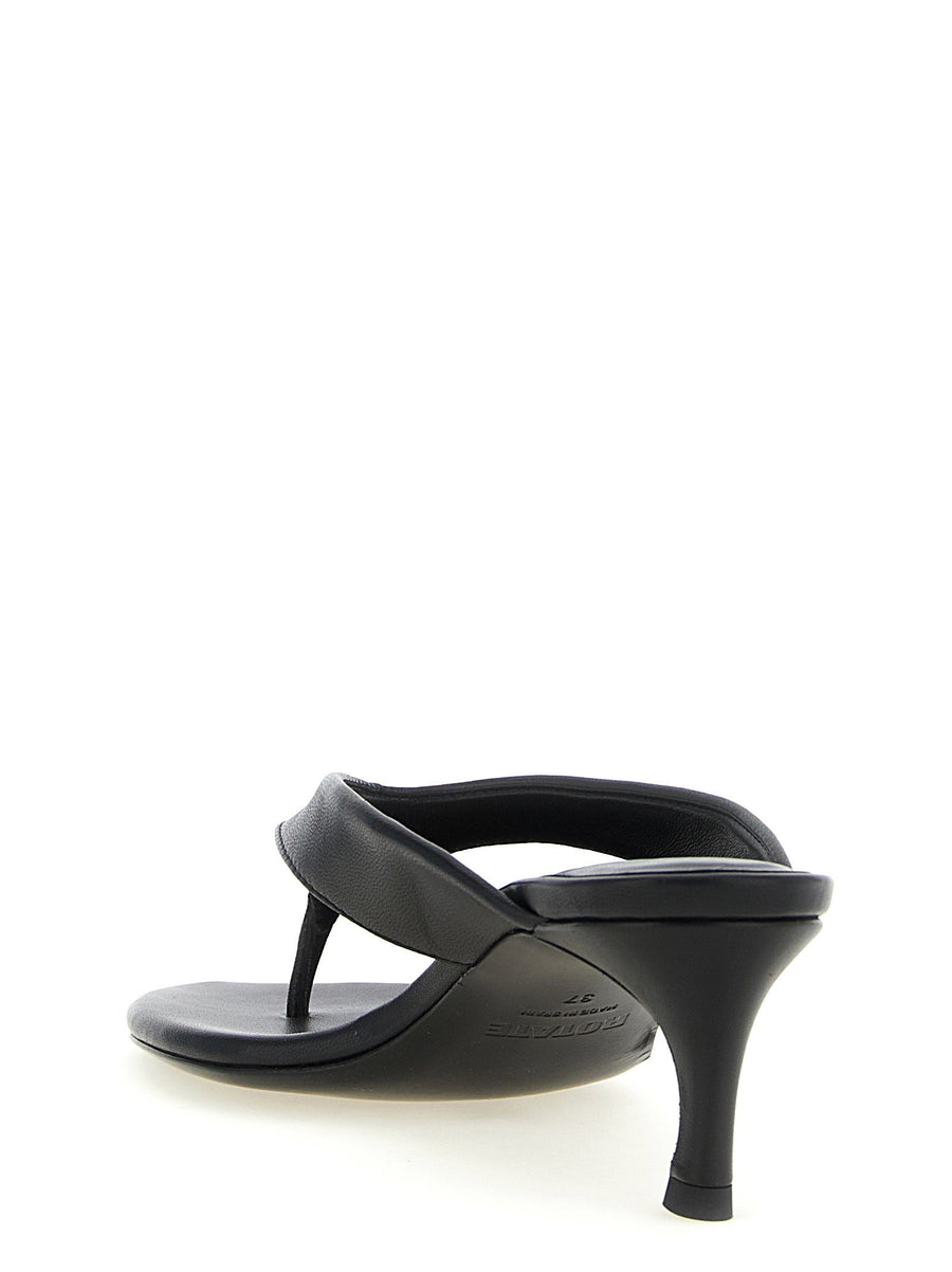 Rotate Birger Christensen Leather Mules For Women Calfskin Kitten Heel Elevation Day To Night Chic