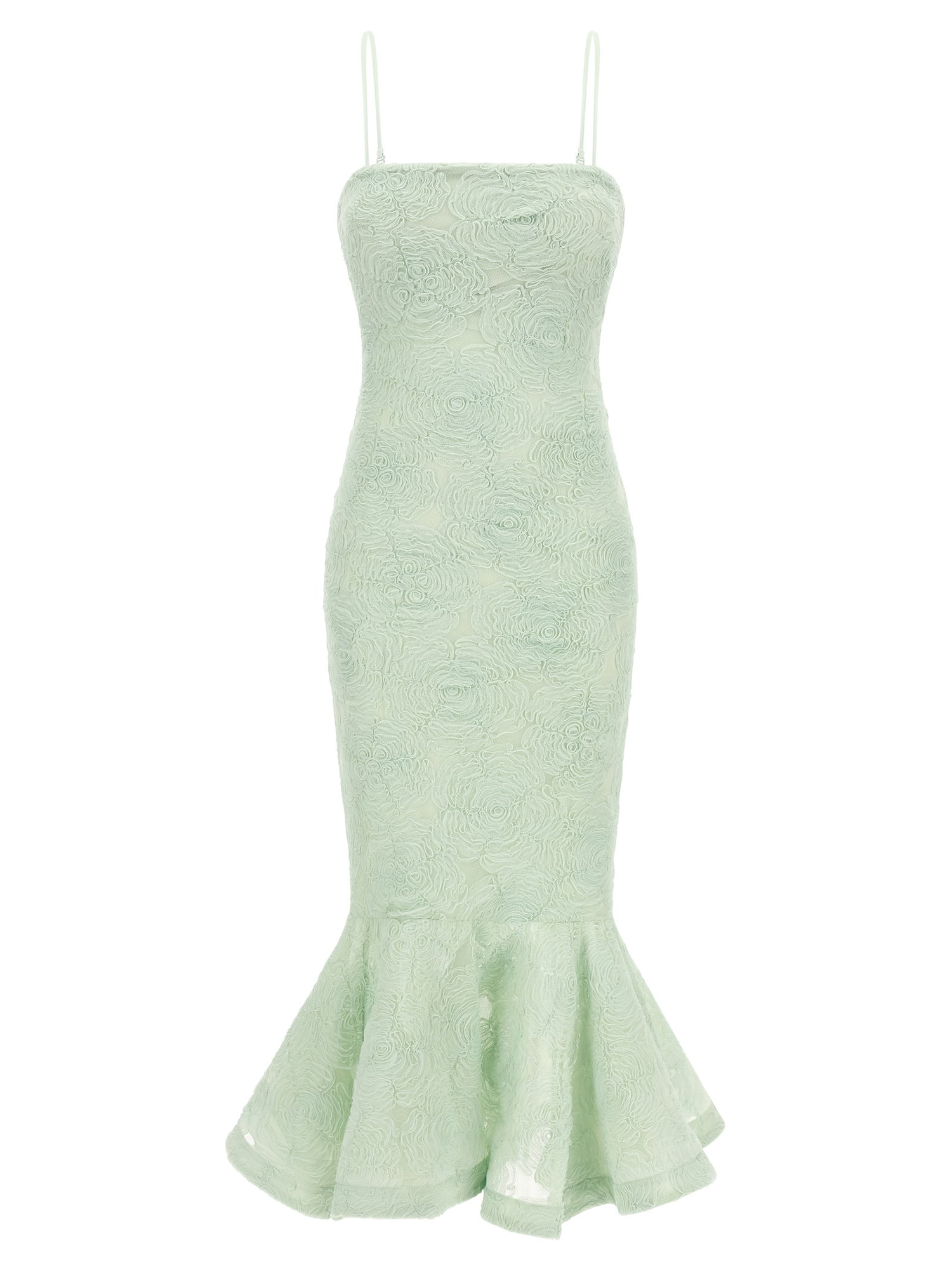 Rotate Birger Christensen Flower Mesh Flounce Dress