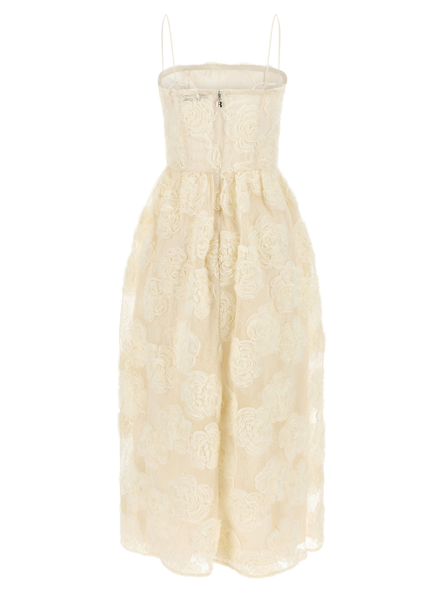 Rotate Birger Christensen Flower Mesh Midi Dress