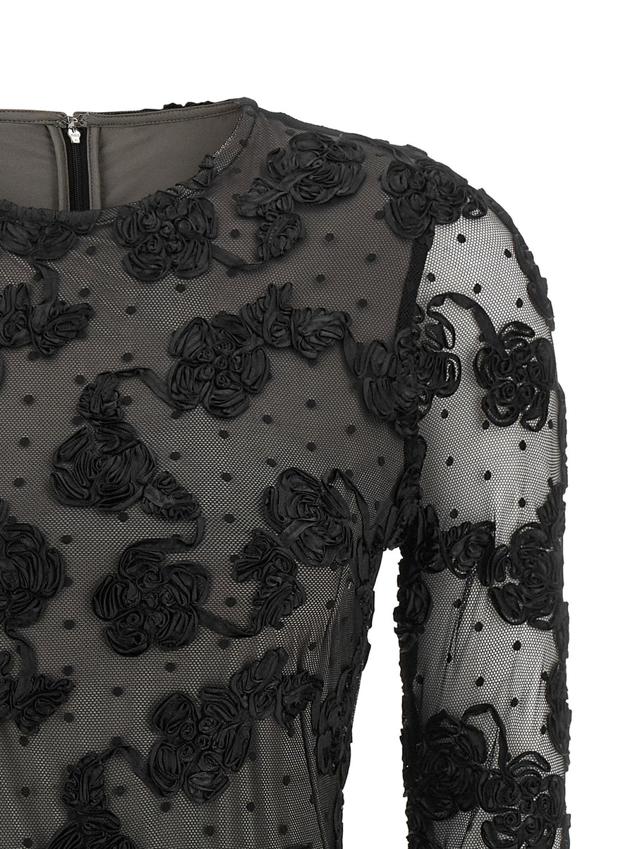 Rotate Birger Christensen Flower Mesh Dress