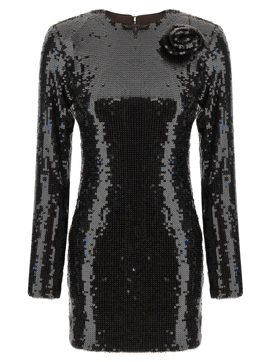 Rotate Birger Christensen Sequin Dress With Flower