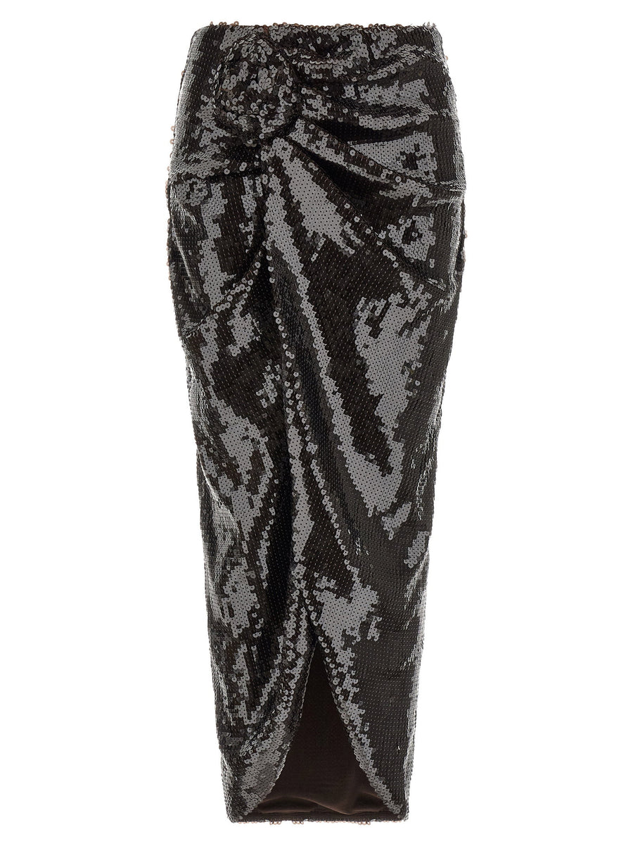 Rotate Birger Christensen Sequins Knot Skirt