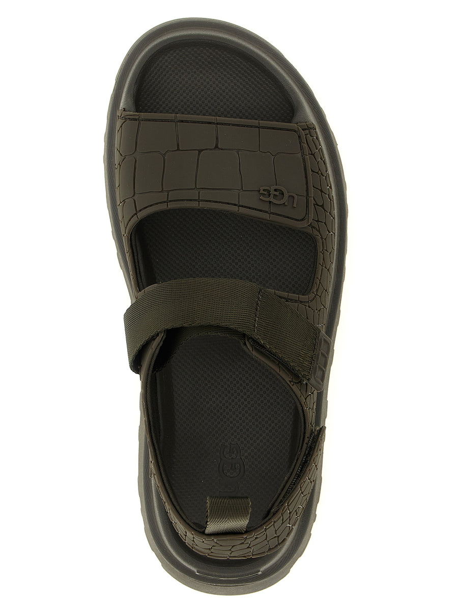 UGG Goldenglow Embossed Sandals Women Ultralight Comfort Crocodile Print Eco Friendly