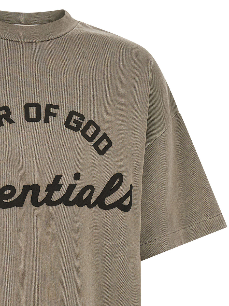 Fear Of God Essential Training 90s T Shirt Front Print Oversized Gray 100 Cotton Unisex