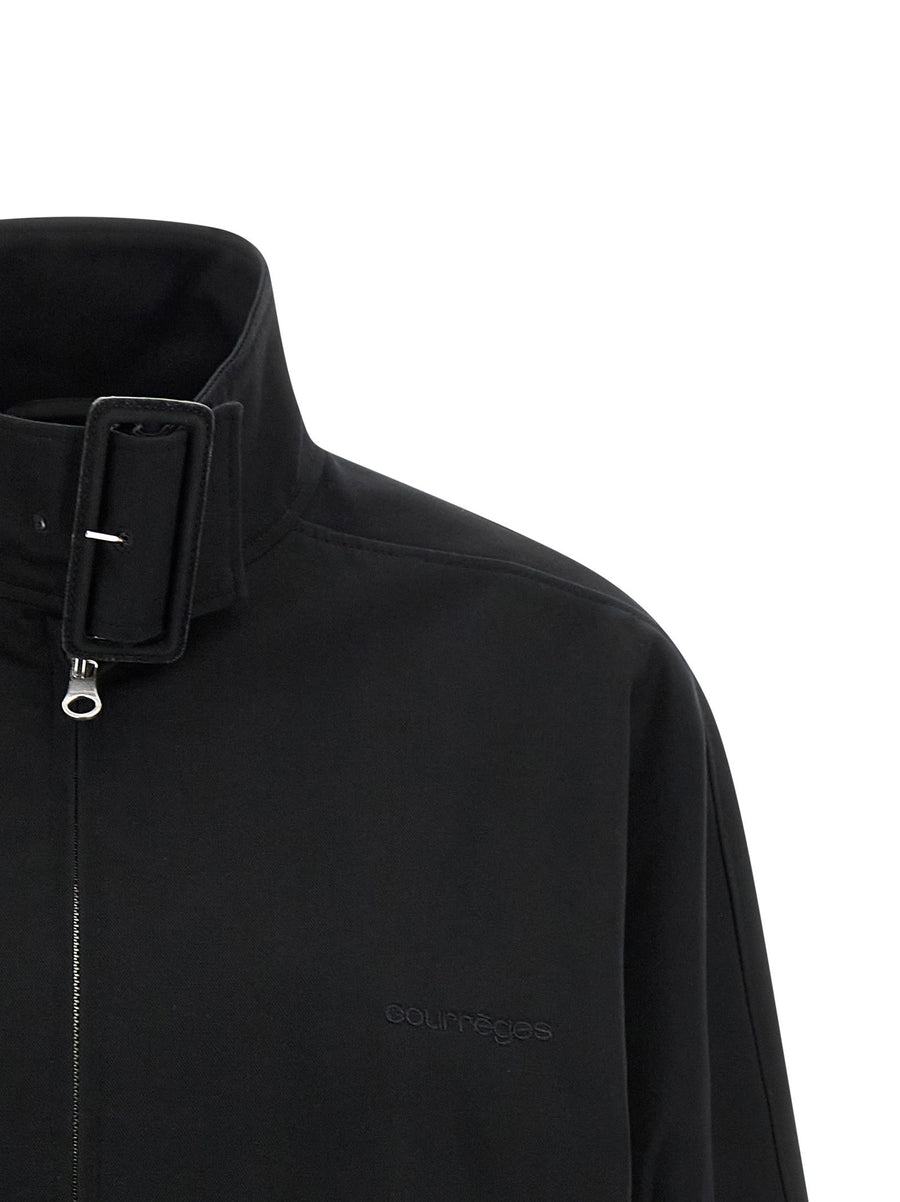 Courreges Buckle Zipped Bomber Jacket