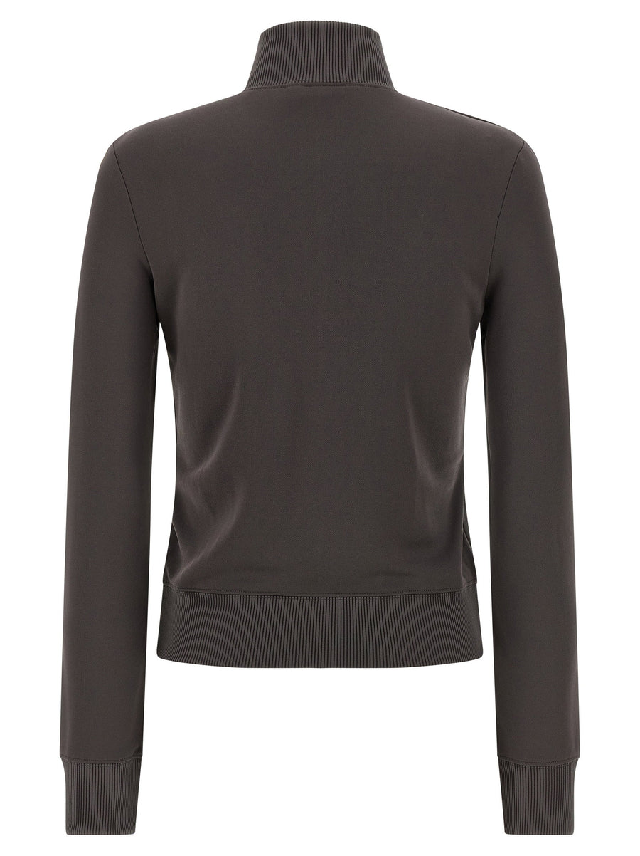 Courreges Tracksuit Sweatshirt For Women Versatile Sporty Layer With Front Zip And Headband