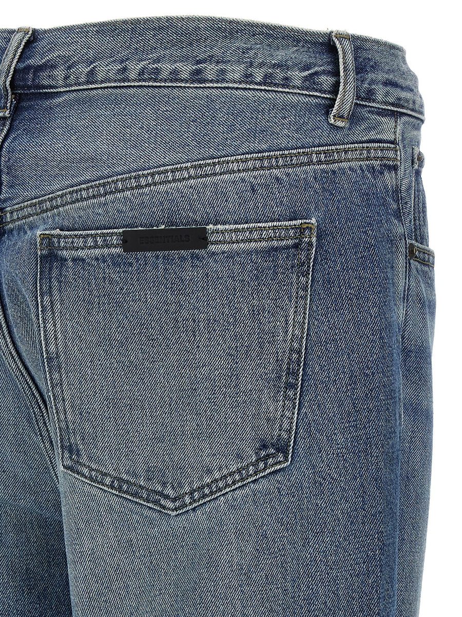 Fear Of God Essential 5 Pocket Jeans For Men Premium 100 Percent Cotton Stonewashed Denim Versatile