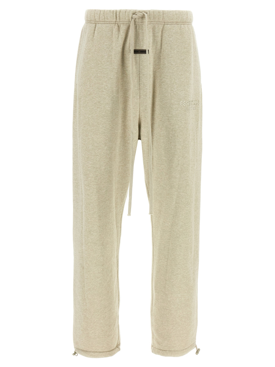 Fear Of God Essentials Logo Joggers For Men 3D Front Logo Melange Fleece Relaxed Fit