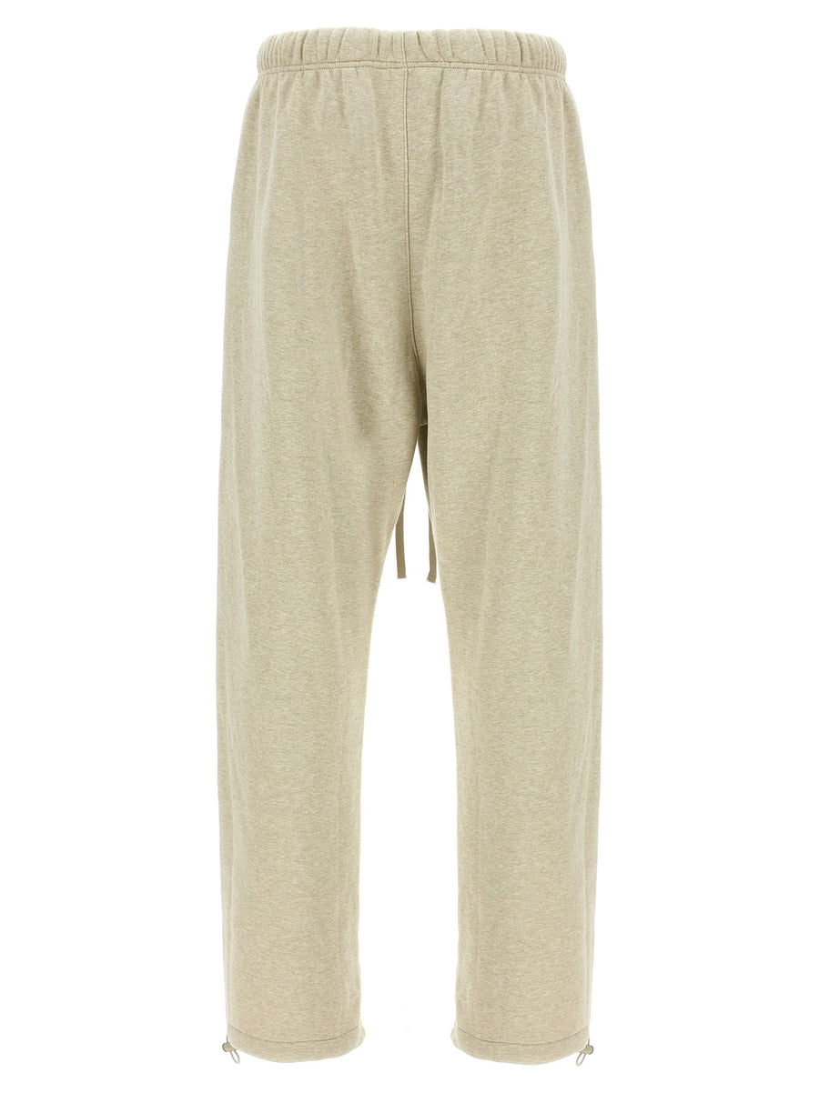 Fear Of God Essentials Logo Joggers For Men 3D Front Logo Melange Fleece Relaxed Fit